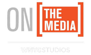 the on the media logo from wync studios in orange and white